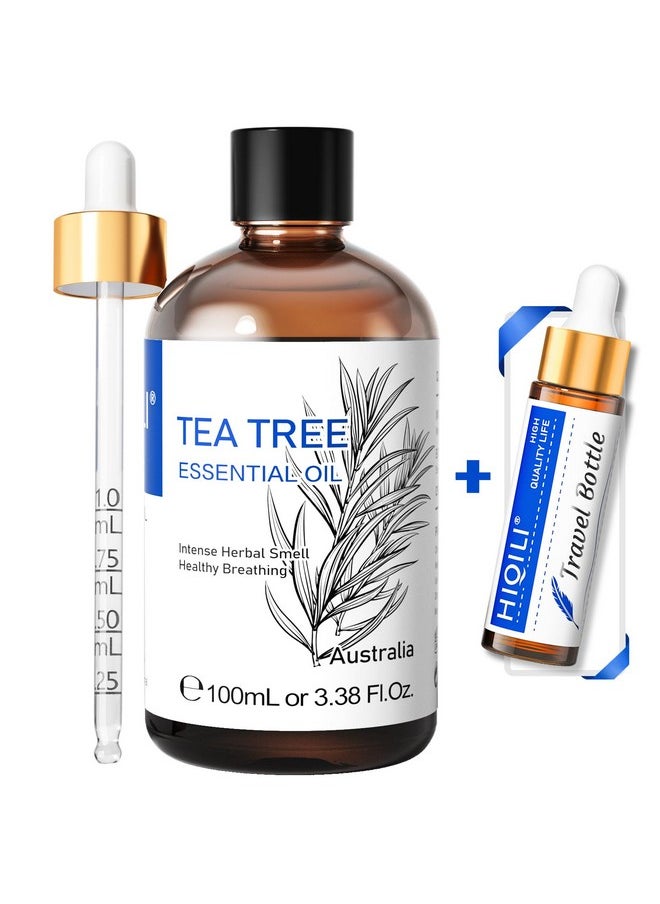 100Ml Tea Tree Oil, Toenail Fungus, Nail Growth, Hair Restoration, Can Be Added To Shampoo, Body Wash, Foot Soak Use - 3.38 Fl. Oz.