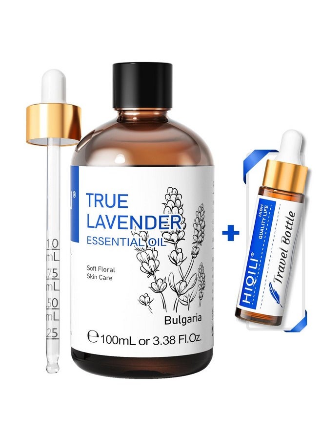 100Ml Lavender Essential Oil Pure, For Aromatherapy Diffuser, Hair, Includes Premium Quality Glass Dropper-3.38 Fl Oz
