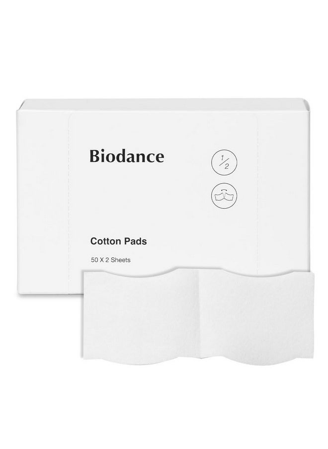 Cotton Pads, Soft And Thin Square Cotton Pads For Face Toner, Makeup Remover And Facial Cleansing | 50 X 2 Sheets
