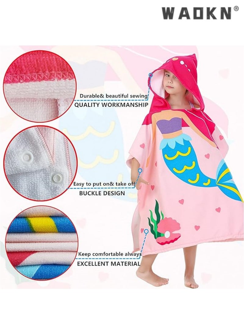 Soft Microfiber Bath Towel for Toddlers Aged 1-6: Hooded Design for Added Comfort, Super Absorbent & Ultra-Gentle on Sensitive Skin, Perfect Companion for Swimming, Beach Trips, Water Play Activities, and Post-Bath Warmth (1Pcs)