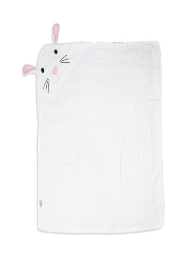 Hooded Bath Towel White/Pink/Black 90x90cm