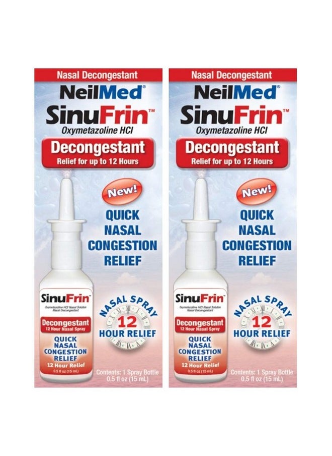 Sinufrin Decongestant Relief Spray, (Packaging May Vary), 0.5 Fl Oz (Pack Of 2)