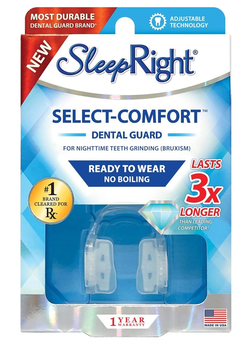 SleepRight Select-Comfort Dental Guard (New Version) - Sleeping Teeth Guard – Mouth Guard to Prevent Teeth Grinding