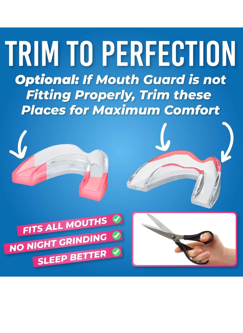 HONEYBULL Mouth Guard for Grinding Teeth [6 Pack - Mixed] Comes in 2 Sizes for Light and Heavy Grinding | Comfortable Custom Mouth Guard for Clenching Teeth at Night, Bruxism, Whitening Tray & Guard