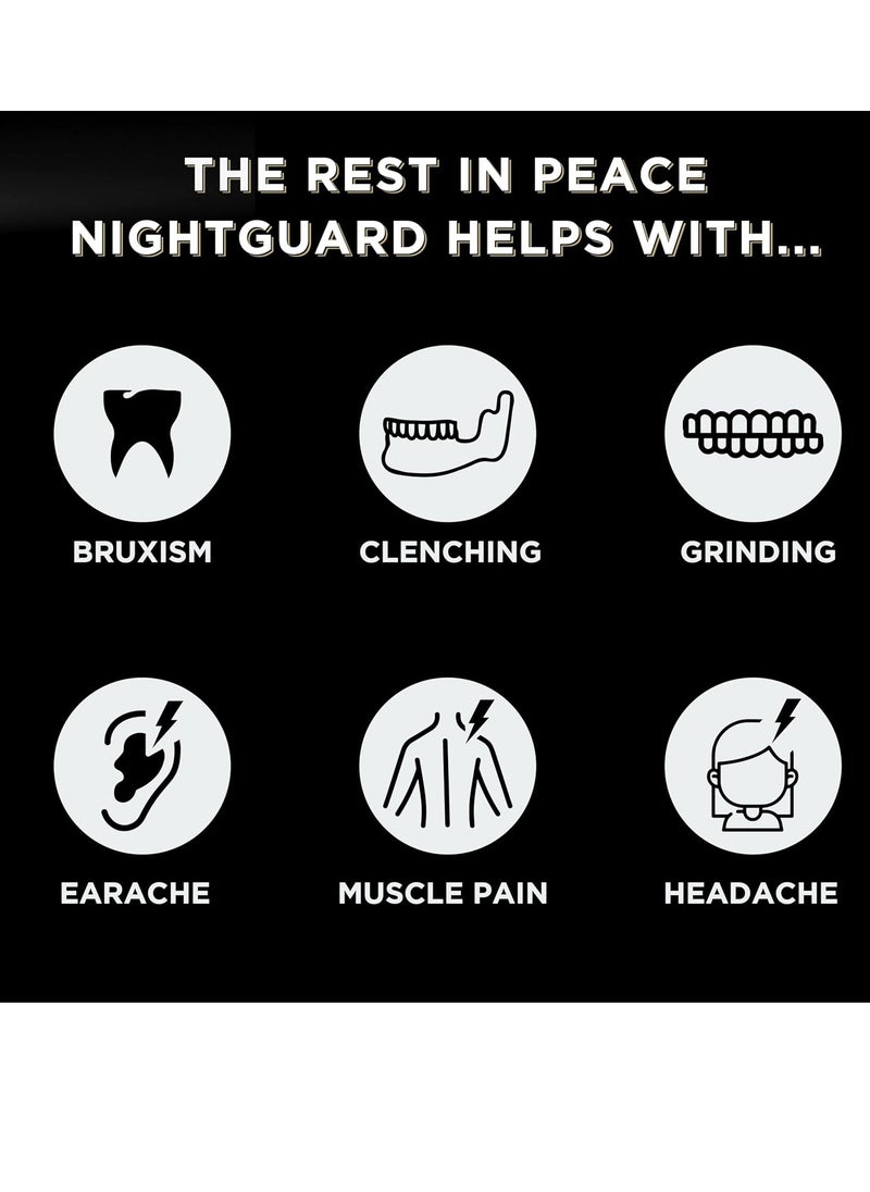 Rest in Peace Night Guard - Pack of Two Moldable Mouth Guard for Teeth Grinding Clenching Bruxism (Clear)