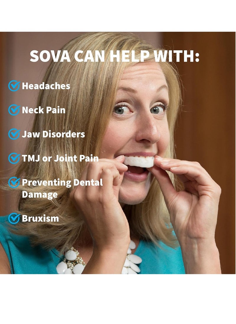 SOVA Aero Night Guard - 1.6mm Thin - Custom-Molded Fit - Protects Against Nighttime Teeth Grinding & Clenching - Odor & Taste Free - Remoldable Up to 20 Times - Non Toxic