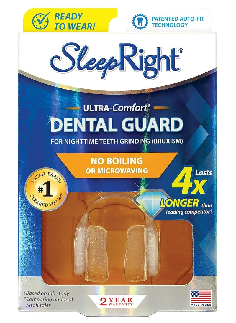 SleepRight Ultra-Comfort Dental Guard Mouth Guard to Prevent Teeth Grinding - No Boil - Extra Strong