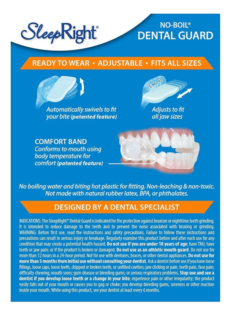 SleepRight Ultra-Comfort Dental Guard Mouth Guard to Prevent Teeth Grinding - No Boil - Extra Strong