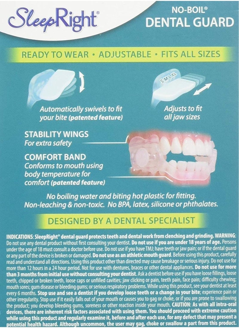 SleepRight Secure-Comfort Dental Guard Mouth Guard To Prevent Teeth Grinding SleepRight No Boil Dental Guard