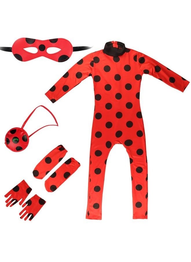 Miraculous Printed Ladybug Themed Party Fancy Dress Cosplay Costume For Kids，Designs Kids Miraculous Ladybug Costume