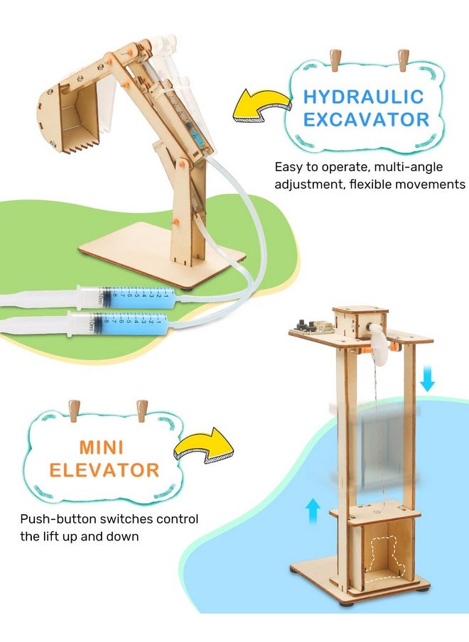 5 Set Stem Science Kits For Kids Age 5-7 8-12, Wooden Building Stem Projects, 3D Puzzles, Experiment Crafts Model, Toys For Ages 8-13, Gifts For Boys And Girls 6 7 8 9 10 11 12 13 Years Old