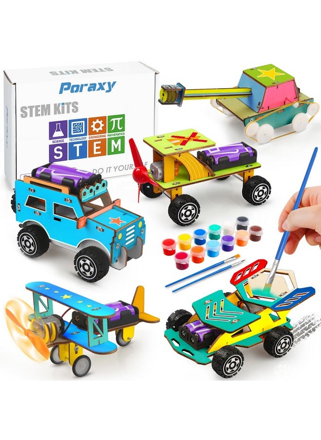 Stem Kits For Kids Age 8-10, 5 Set Wooden Model Car Kits, Stem Toys For Ages 8-13, 3D Puzzles, Science Kits Educational Crafts Building Projects, Gifts For 8 9 10 11 12 13 Year Old Boys Girls