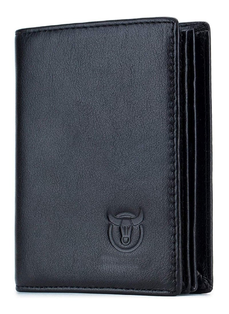 Men's Genuine Leather Wallet   RFID Blocking Wallet 14 Card Slots  1 ID Window and Large Capacity Can Hold 50 Currency Notes