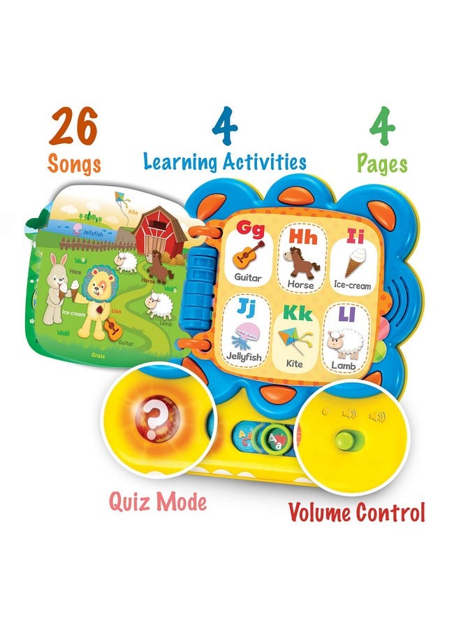 Words And Abc Learning For Toddlers 1-3 Years Old With Chapa The Lion Alphabet Book - Interactive Sound Book With Melodies, Fun Sounds & Light For Early Education And Development