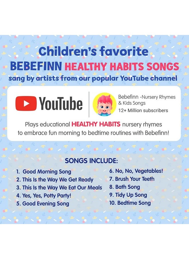 Bebefinn Healthy Habits Sound Book | Bebefinn Toys | Learning & Education Toys | Interactive Learning Books For Babies & Toddlers