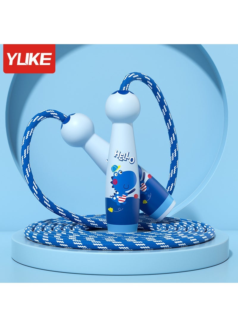 Wooden Handle Kids Jump Rope Blue_Little Blue Dragon