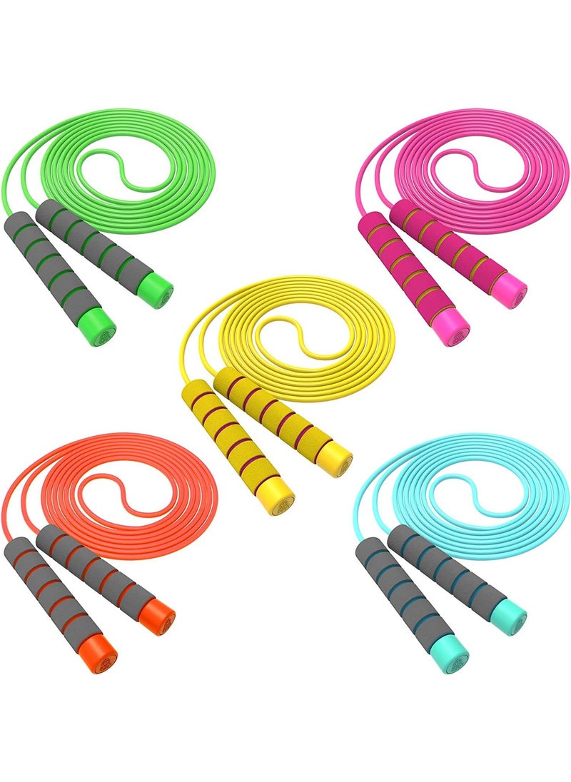 Kids Speed Jump Rope Fitness Foam Handle Orange