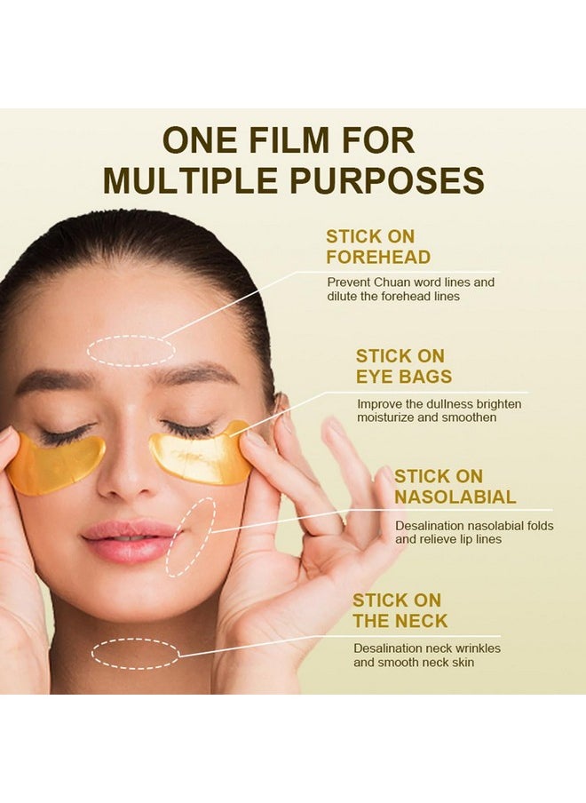 20 Pairs Lip Masks & Eye Mask, Power Crystal Gel 24K Lip Eye Mask, Effectively Nourishes The Lip & Eye Skin, Anti-Aging Eye Patches For Moisturizing, Reducing Fine Lines Dark Circle