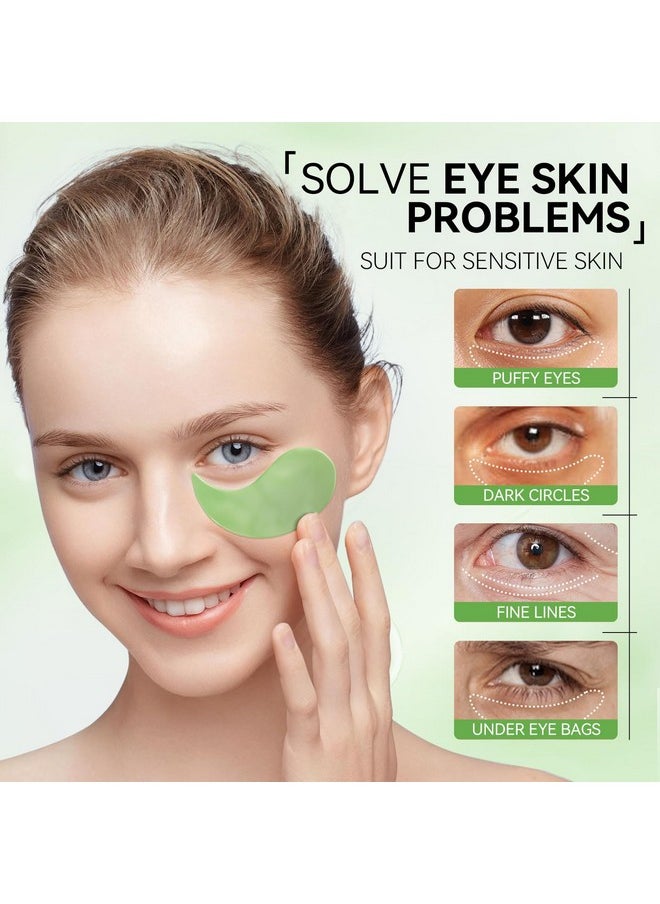 Aloe Vera Eye Masks- 60 Pcs - Puffy Eyes And Dark Circles Treatments - Look Younger And Reduce Wrinkles And Fine Lines Undereye, Improve And Firm Eye Skin - Pure Natural Material Extraction