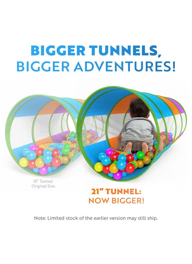 5-Piece Kids Pop Up Play Tent Crawl Tunnel And Ball Pit With Basketball Hoop Playhouse For Boys, Girls, Babies, And Toddlers (Purple, Orange, Yellow, Red, Blue)