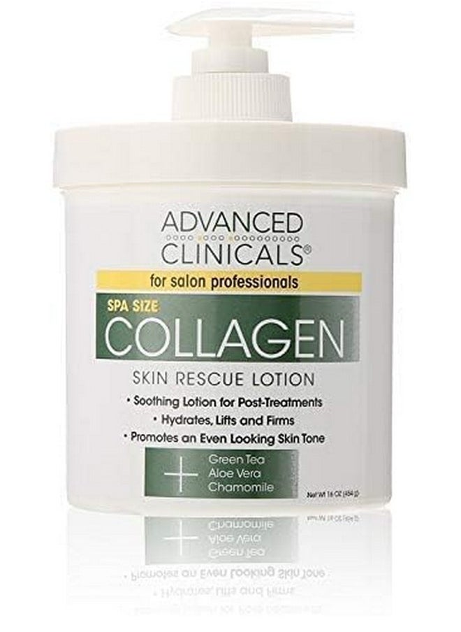 Collagen Skin Rescue Lotion - Hydrate, Moisturize, Lift, Firm. Great For Dry Skin, 16 Ounce