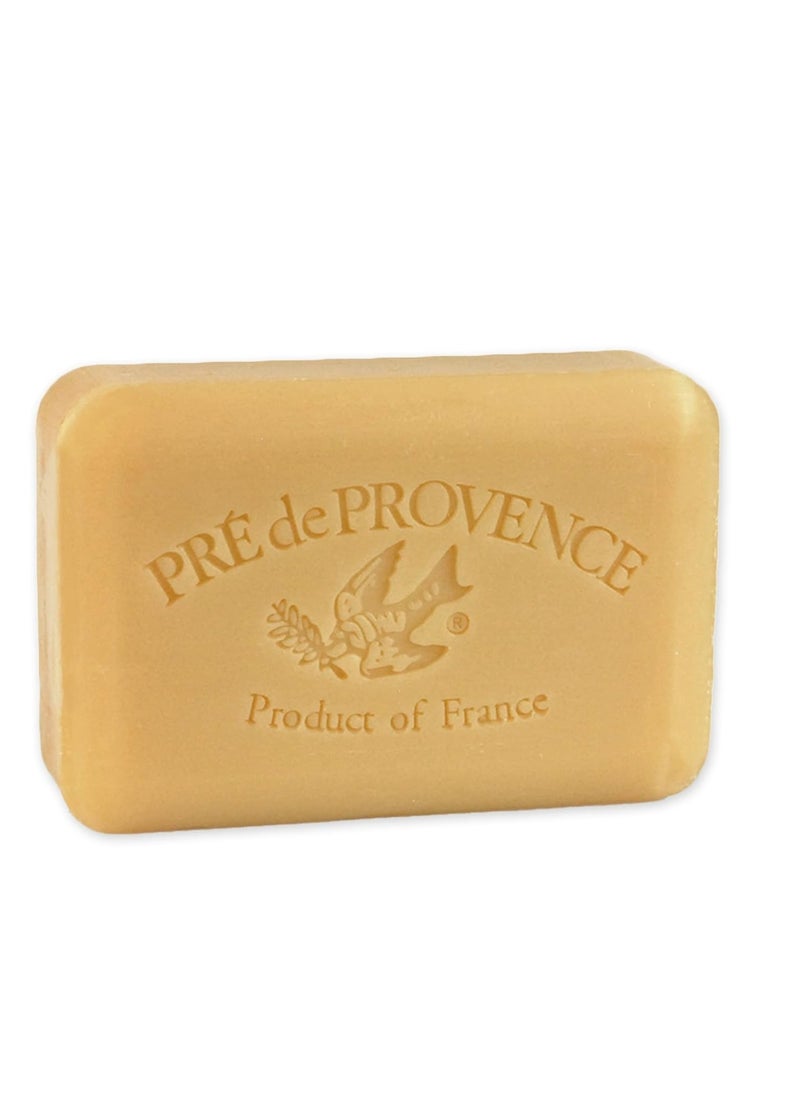 Pre de Provence Artisanal Soap Bar, Enriched with Organic Shea Butter, Natural French Skincare, Quad Milled for Rich Smooth Lather, Sandalwood, 8.8 Ounce