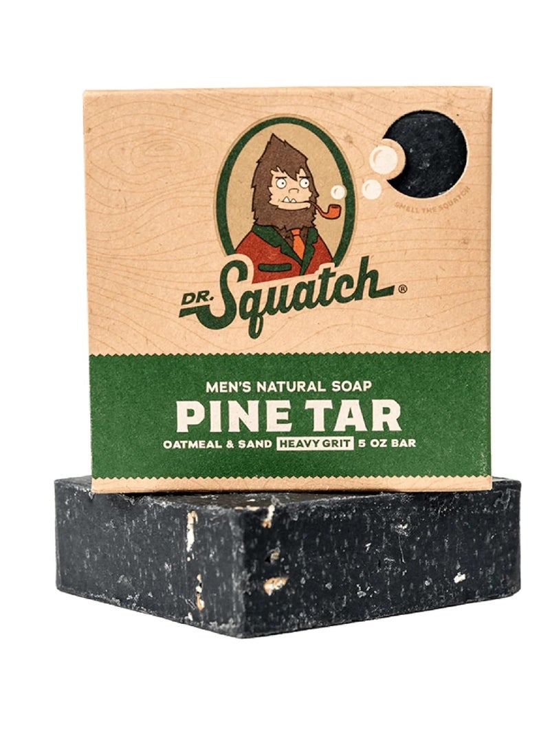 Dr. Squatch All Natural Bar Soap for Men with Heavy Grit, Pine Tar