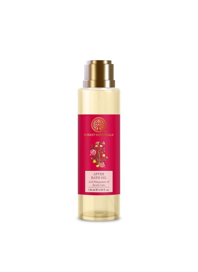 After Bath Oil Iced Pomegranate & Kerala Lime | Ayurvedic Scented Natural After Shower Oil | For Nourished & Moisturised Skin