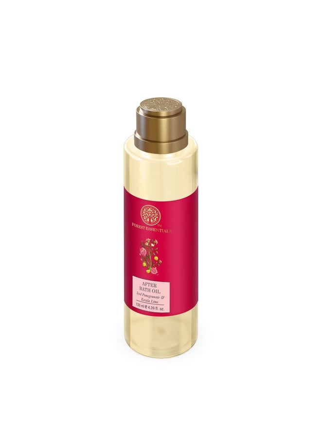 After Bath Oil Iced Pomegranate & Kerala Lime | Ayurvedic Scented Natural After Shower Oil | For Nourished & Moisturised Skin