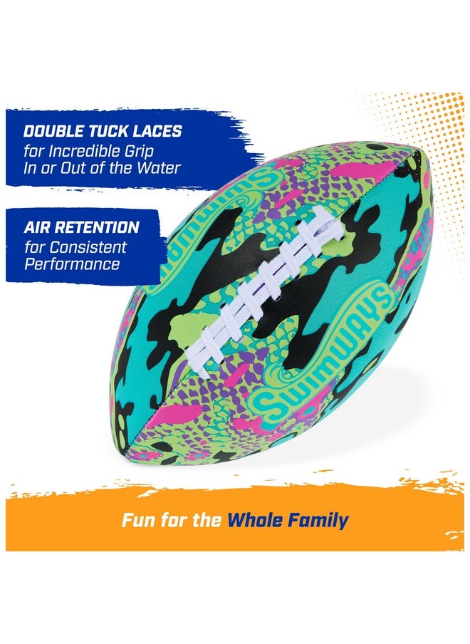 Hydro Waterproof Football, Outdoor Games For Adults And Kids, Swimming Pool Accessories And Pool Party Games,9.25 Inches, Blue