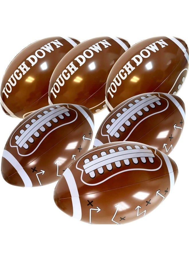 12Pc Inflatable Footballs For Football Party, Gameday, And Football-Themed Party, Sport Party Decorations, Super Fun Football Games Wtih Playbook