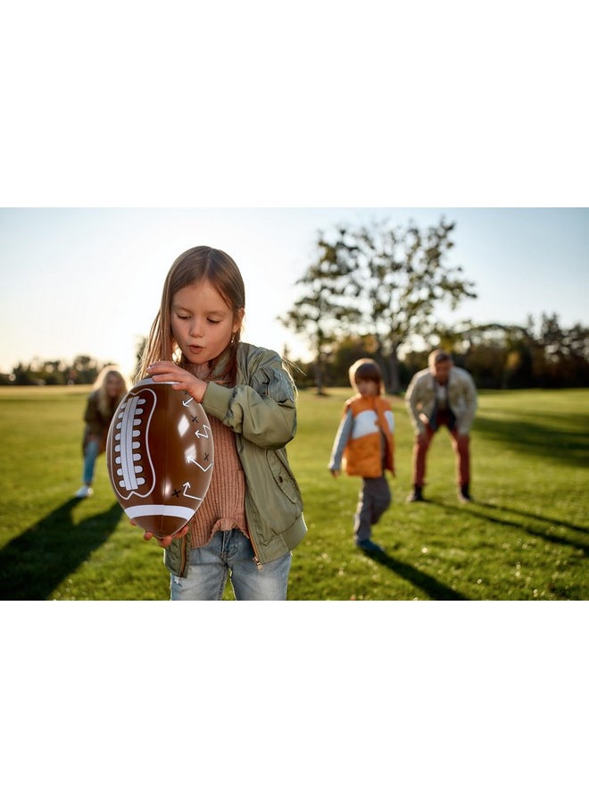 12Pc Inflatable Footballs For Football Party, Gameday, And Football-Themed Party, Sport Party Decorations, Super Fun Football Games Wtih Playbook