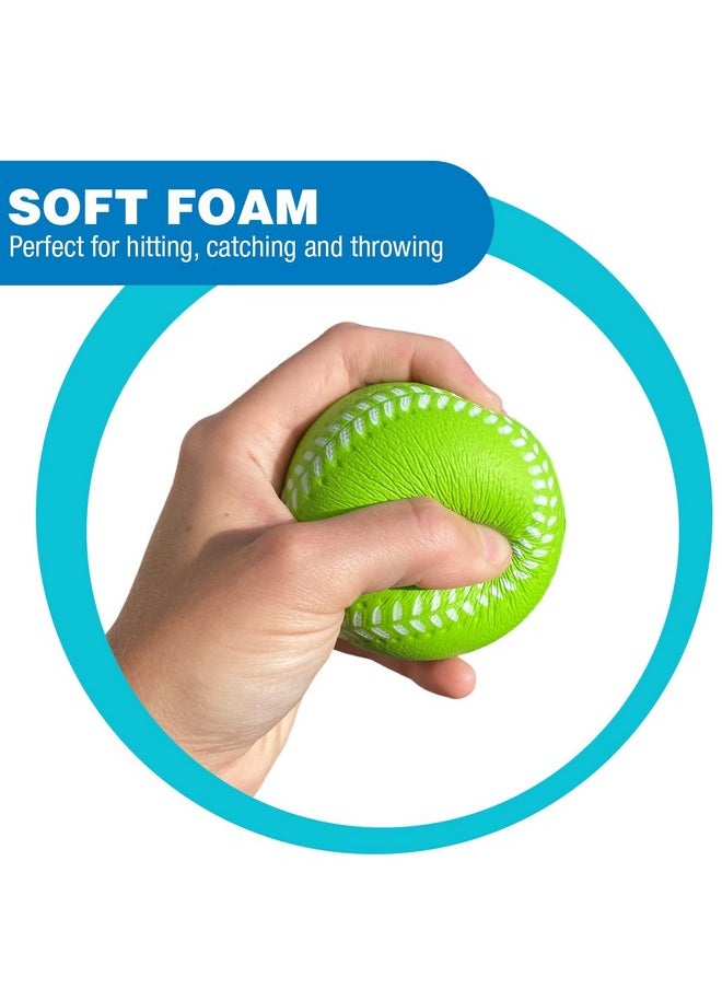 Kids Soft Foam Baseballs, 6 Pack, 2.75