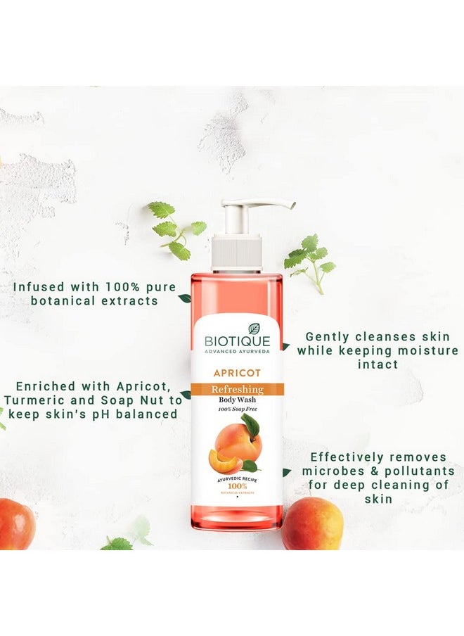 Apricot Refreshing Body Wash | Keeps Skin Fresh And Clean | Brightens Skin And Reducing Dark Spots | 100% Botanical Extracts | Suitable For All Skin Types | 200Ml