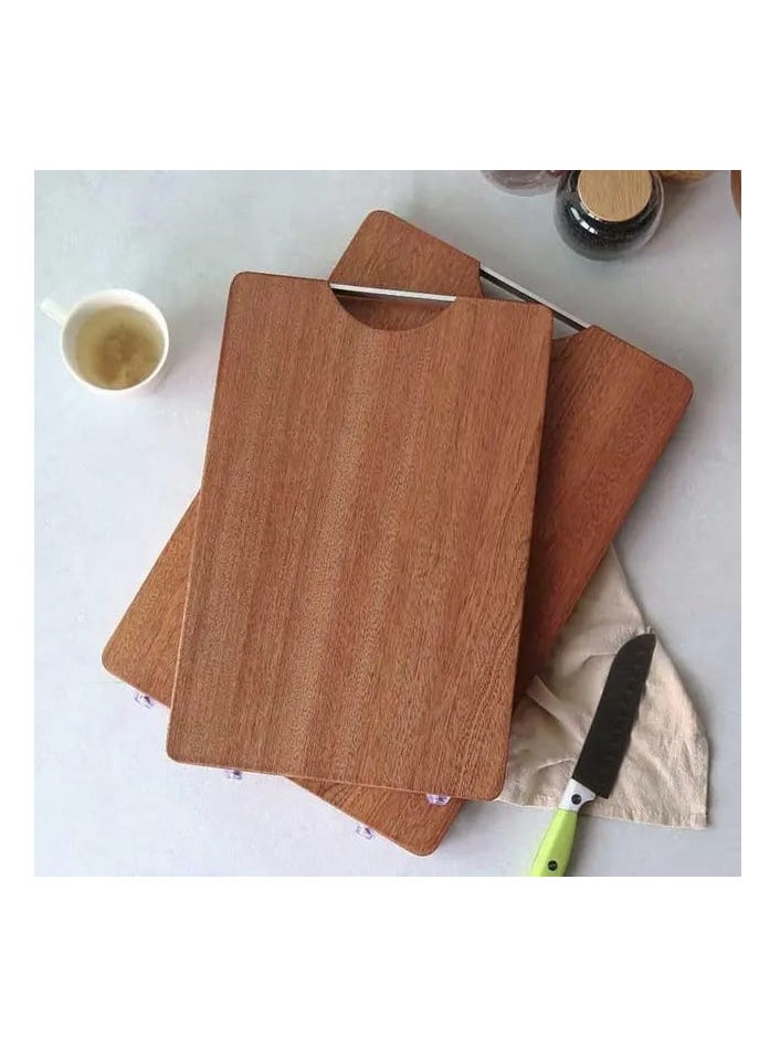 Liying Rectangular Wood Cutting Board One Piece, No Glue Non Toxic, All Whole Single Wood Butcher Block Thick Hard Wood Heavy Duty Edge Grain (40x30cm)