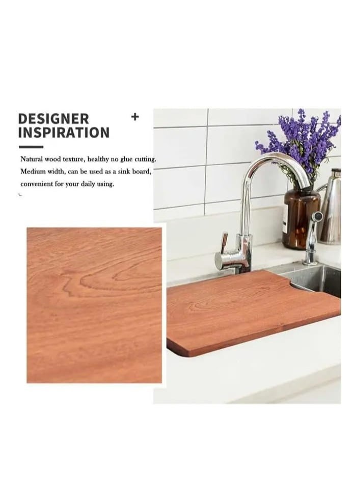 Liying Rectangular Wood Cutting Board One Piece, No Glue Non Toxic, All Whole Single Wood Butcher Block Thick Hard Wood Heavy Duty Edge Grain (40x30cm)