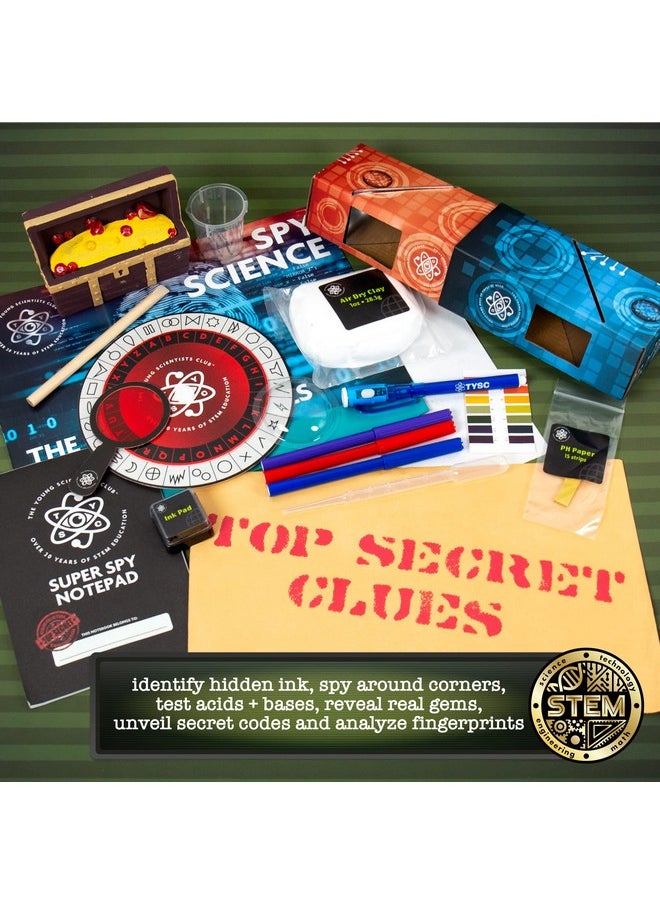 Top Secret Spy Science Kit, Detective Kit For Kids, Crime-Solver Set For Spy Parties, Great Science Toy Gift For Boys And Girls, Be Your Own Secret Agent, Ages 8, 9, 10