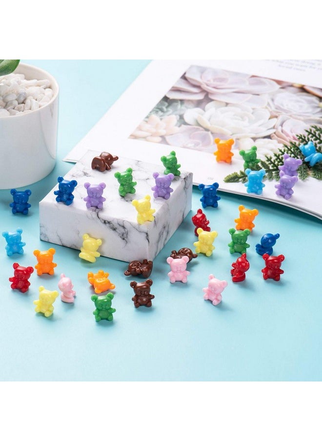 200 Pcs Mini Baby Bear Counters,Plastic Bears,Small Counting Classification Bear Counter Children Education Learning Number Color Recognition Toy,10 Colors（0.55 X 0.62 In）