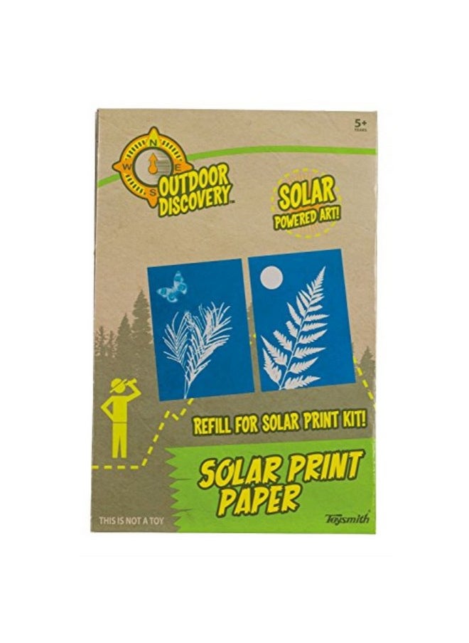 Outdoor Discovery, Solar Print Paper, Refill For Solar Print Kit, For Boys & Girls Ages 5+