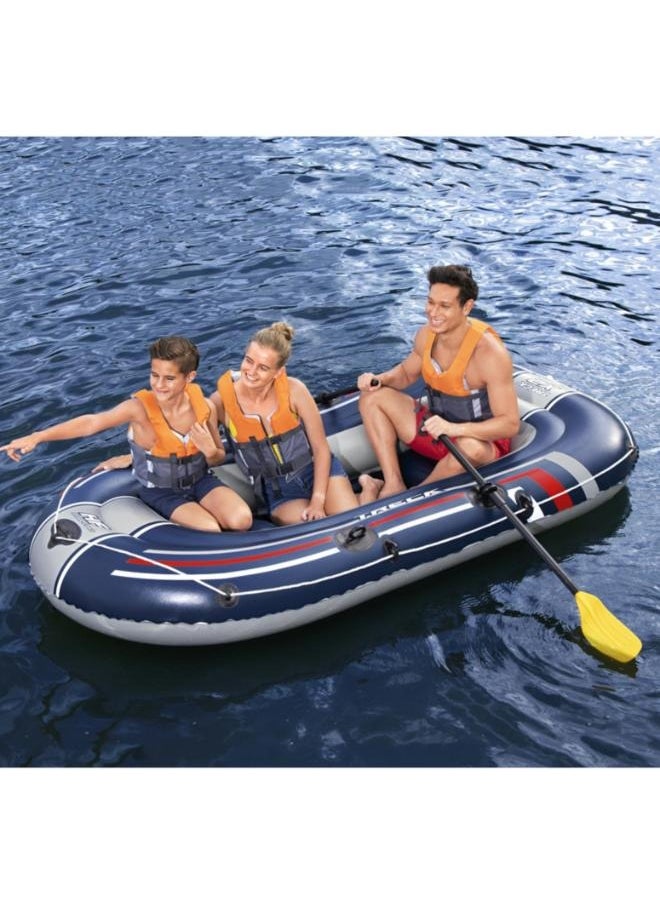 Bestway Three-Person Inflatable Boat Adult Lifeboat Fishing Boat with Paddles and Air Pump Size: 2.55*1.27M