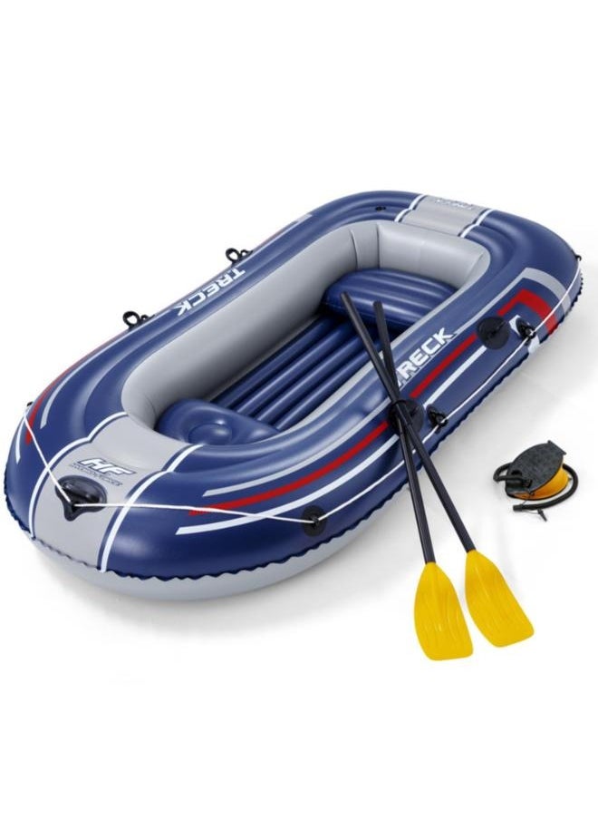 Bestway Three-Person Inflatable Boat Adult Lifeboat Fishing Boat with Paddles and Air Pump Size: 2.55*1.27M