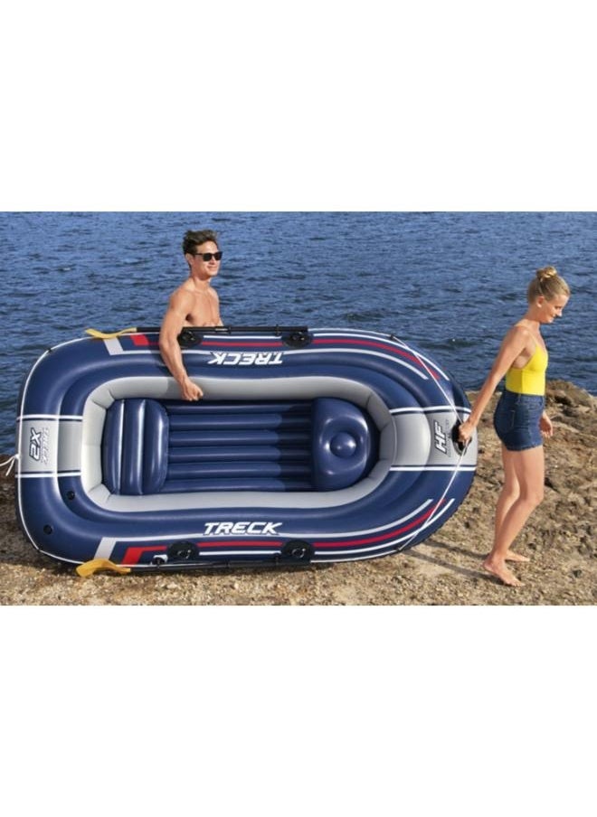 Bestway Three-Person Inflatable Boat Adult Lifeboat Fishing Boat with Paddles and Air Pump Size: 2.55*1.27M