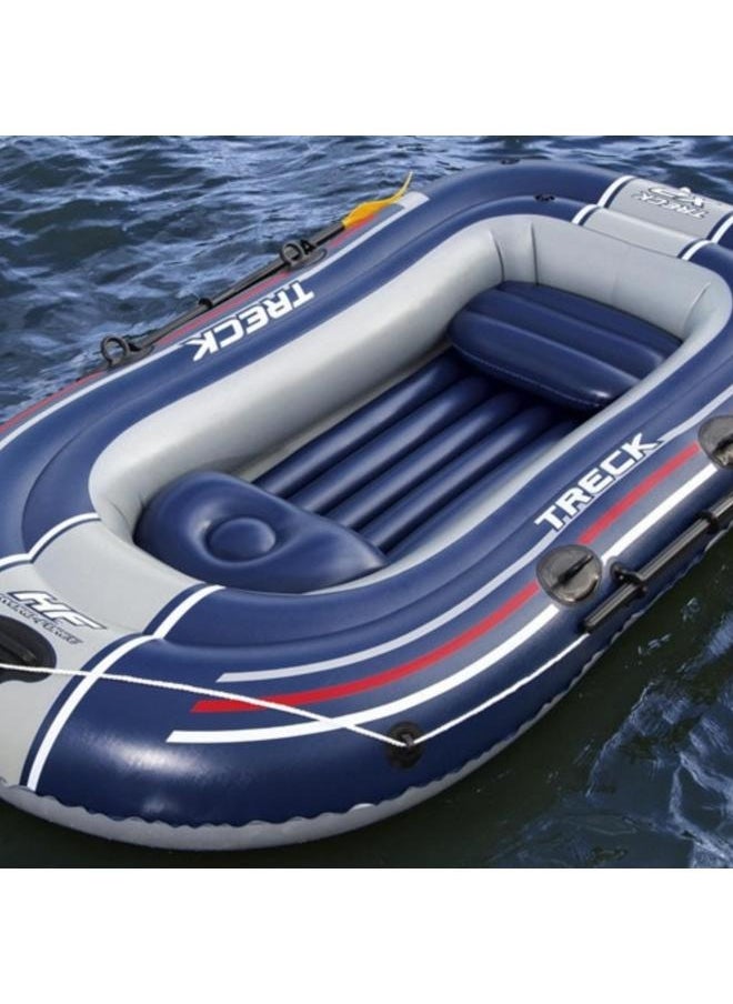 Bestway Three-Person Inflatable Boat Adult Lifeboat Fishing Boat with Paddles and Air Pump Size: 2.55*1.27M