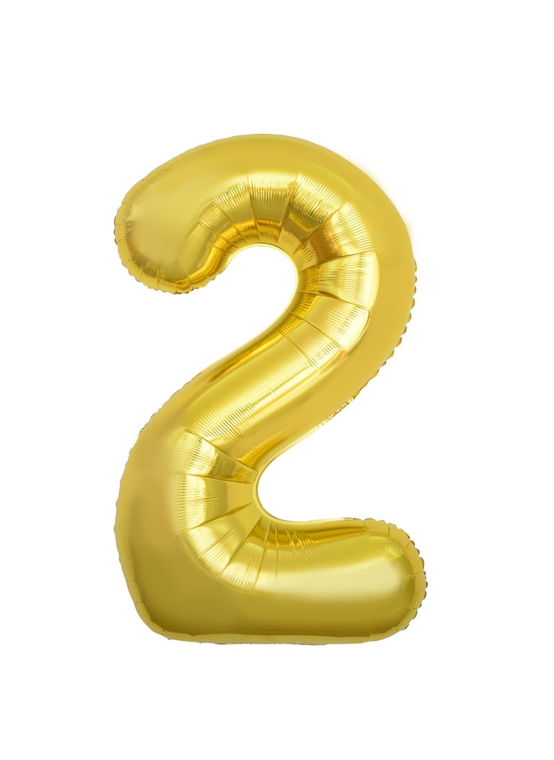 Gold Foil Balloon Number 2 52