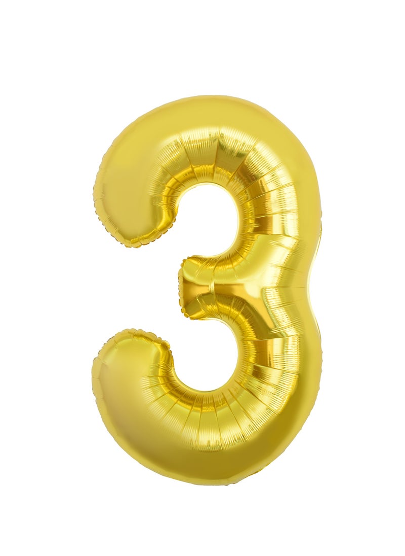 Gold Foil Balloon Number 3 54