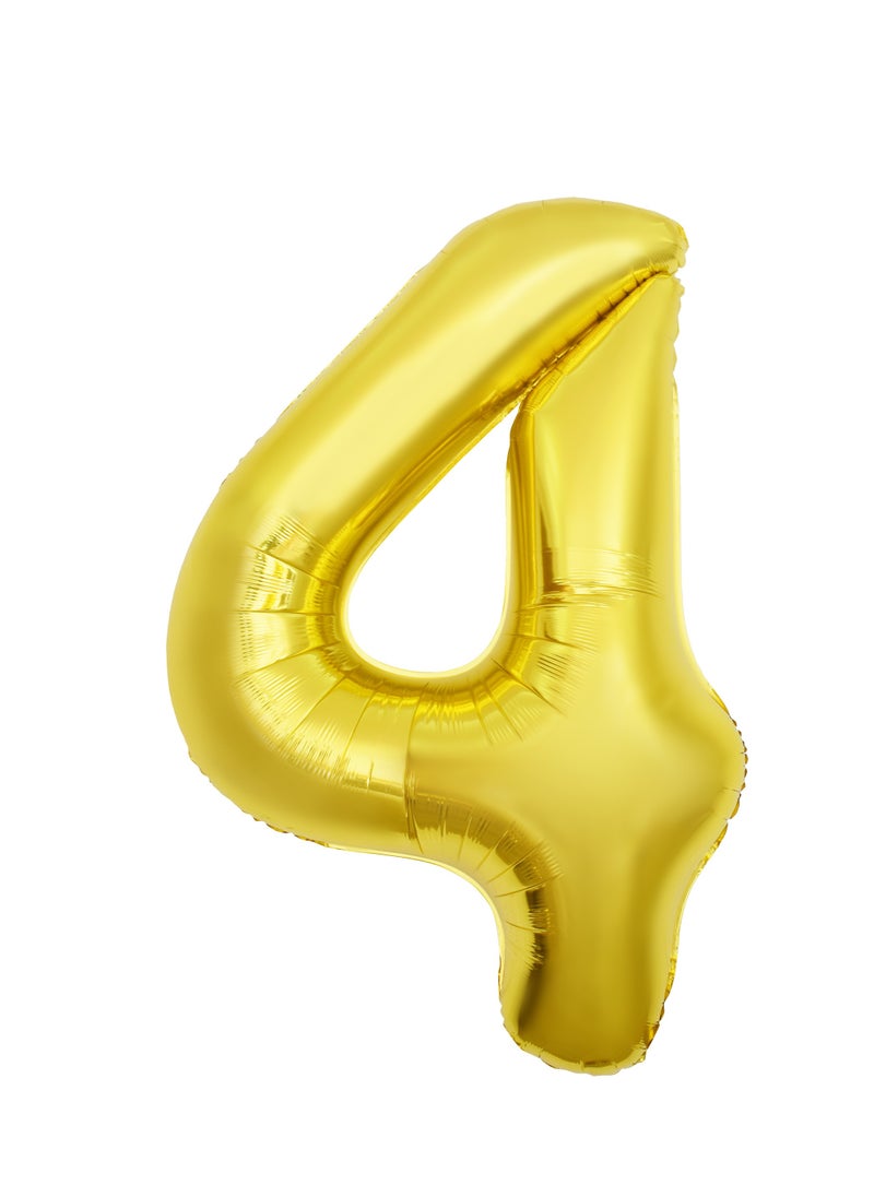 Gold Foil Balloon Number 4 52