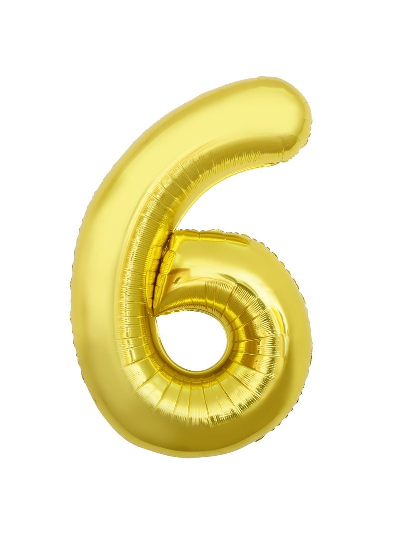 Gold Foil Balloon Number 6 53