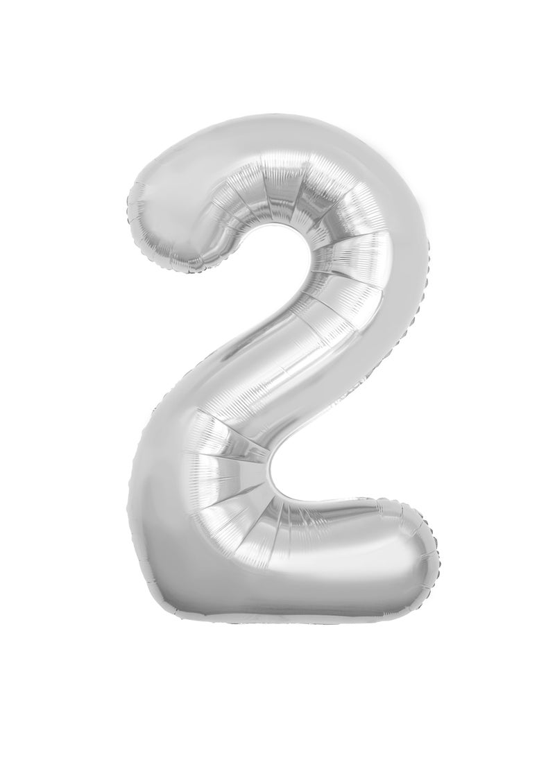 Silver Foil Balloon Number 2 52