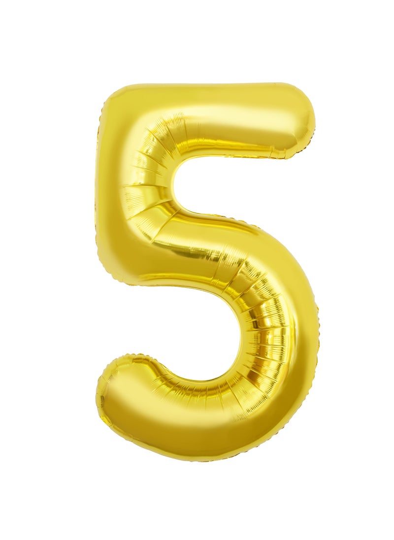 Gold Foil Balloon Number 5 52