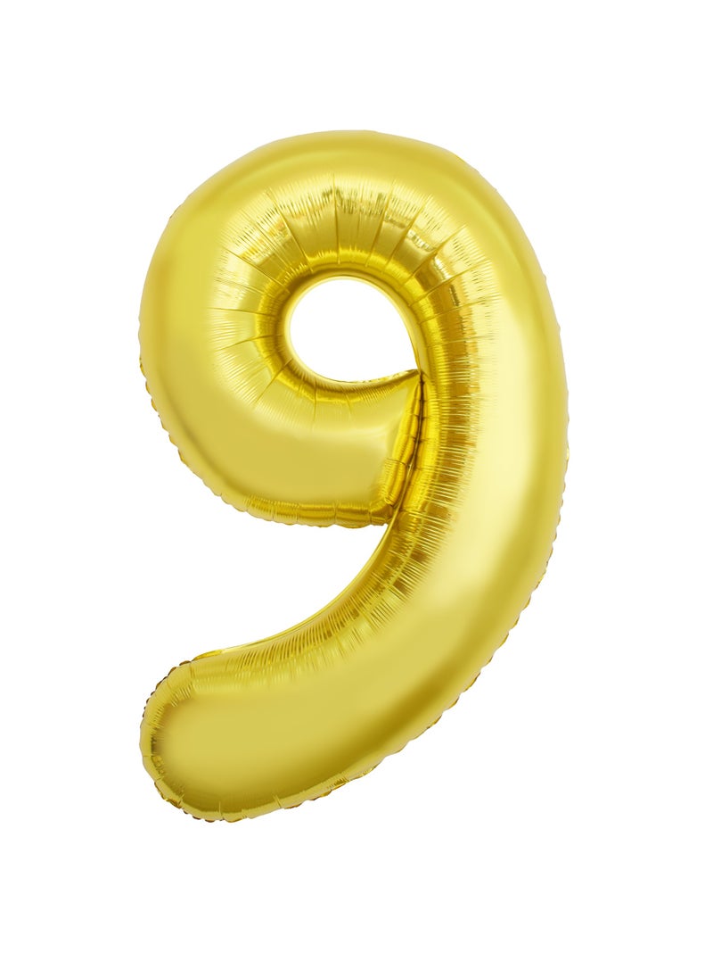 Gold Foil Balloon Number 9 52